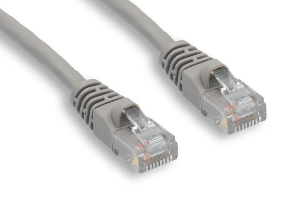 6inch (0.5ft) Cat6 UTP 1 Giga Pure Copper patch cable Molded Boot Gray
