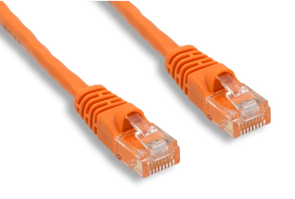 6inch (0.5ft) CAT6 UTP 1 Gbps Pure Copper Patch Cable with Molded Boots Orange Color