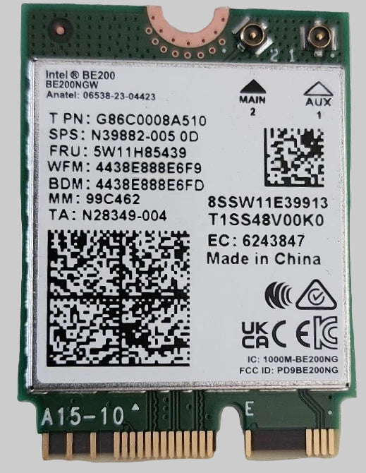 Intel BE200 with vPro | Wi-Fi 7 M.2. | Bluetooth 5.4 for Intel based systems single pack