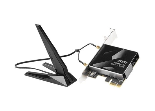 MSI HERALD-BE QCNCM865 IEEE 802.11be Bluetooth 5.4 Tri Band Wi-Fi/Bluetooth Combo Adapter