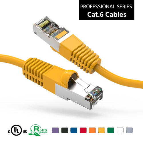 Cat6 Shielded SSTP Ethernet Booted Patch Cable 0.5 1ft 2ft 3ft 5ft 7ft 10ft lot of 1 & 5