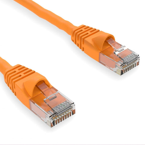 6inch (0.5ft)  CAT6 UTP 1 Gbps Pure Copper Patch Cable with Molded Boots Orange Color