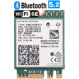 Intel AX210 | Tri-Band | Wi-Fi 6E | Bluetooth 5.3 | M.2 2230 Wi-Fi Network Card no vPro