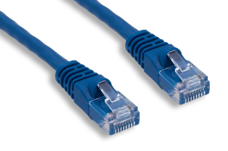 6inch (0.5ft) Cat6 1Gbit UTP Pure Copper Patch cable Booted Blue