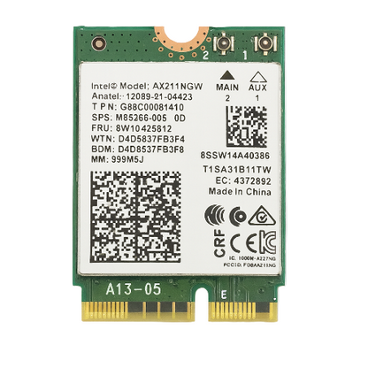 Intel AX211 WIFI 6E CNVio2 w/Tri Band 2.4 5 & 6GHz AX211.NGWG.NV no vPro