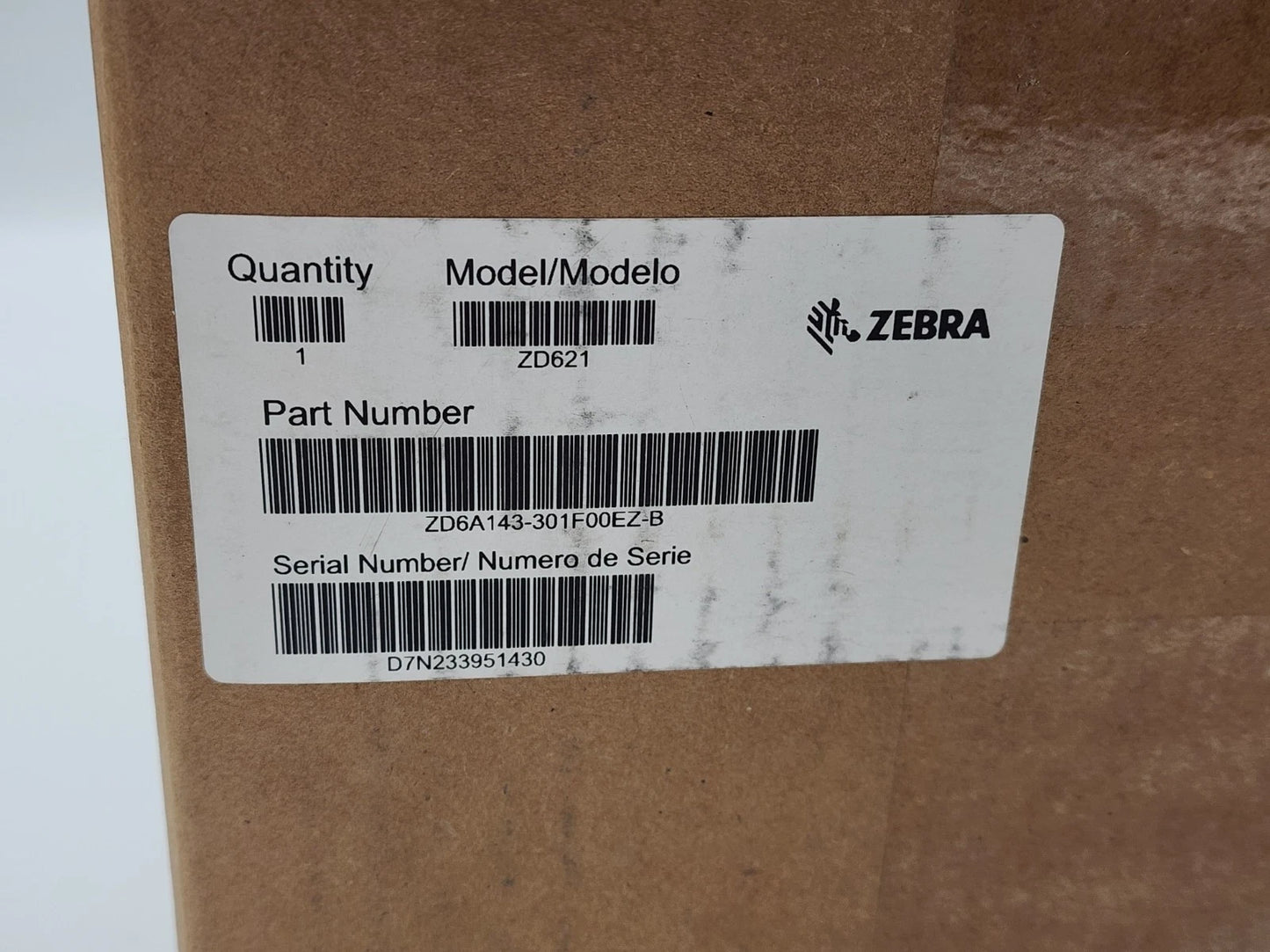 Zebra ZD621 |Thermal Transfer Printer | ZD6A143-301F00EZ | ColorTouch LCD 300dpi