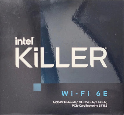 Intel Killer AX1675 IEEE 802.11ax Bluetooth 5.3 Tri Band Wi-Fi/Bluetooth Combo Adapter for Desktop Computer