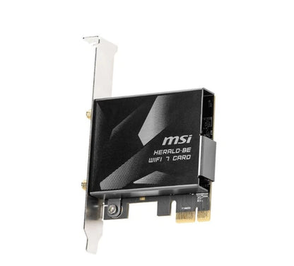 MSI HERALD-BE QCNCM865 IEEE 802.11be Bluetooth 5.4 Tri Band Wi-Fi/Bluetooth Combo Adapter