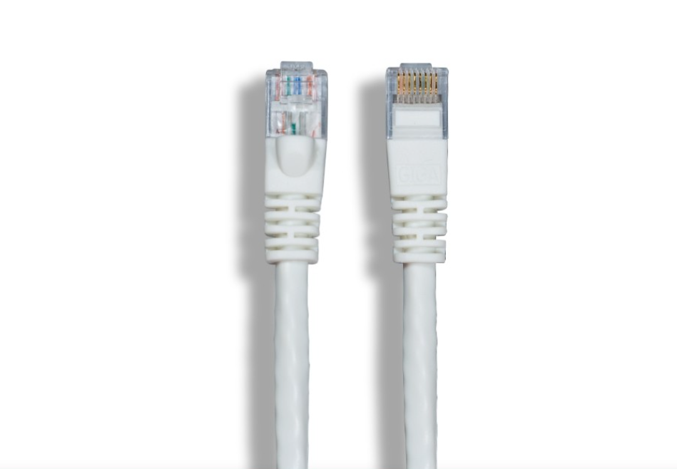 6inch (0.5ft) Cat6 UTP 1 Giga Pure Copper patch cable  Molded Boot White Color